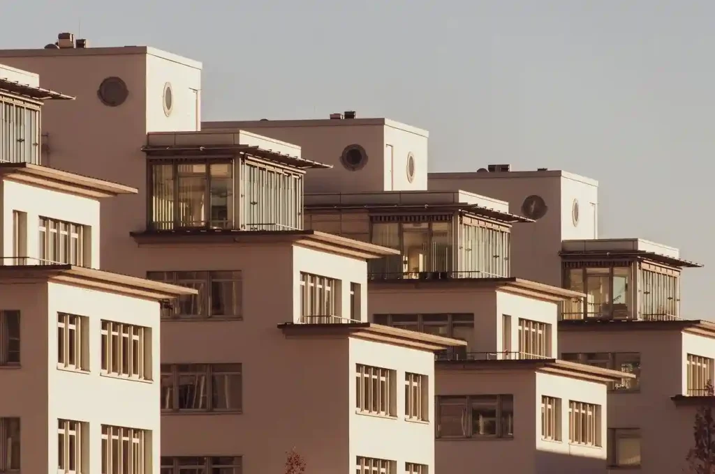 Modern Residential Multi-Duplex Apartment Building with Skin-Colored Exterior by Residential Architects NYC Residential multi-duplex apartment building with a skin-colored exterior, designed in collaboration with Residential Architects NYC